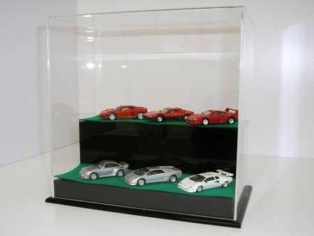 パンフレット立て 模型などをディスプレイするためのアクリルケースの製作例
